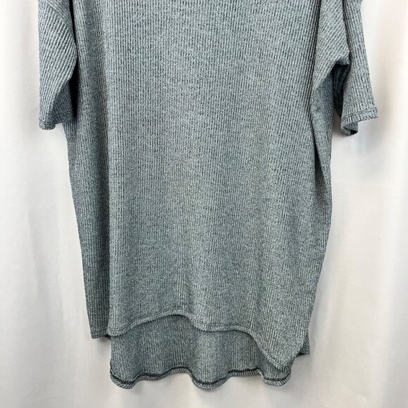 LulaRoe Women’s 3/4 Sleeve Scoop Neck Ribbed Dress Silver Hi-Low Medium - Picture 4 of 8